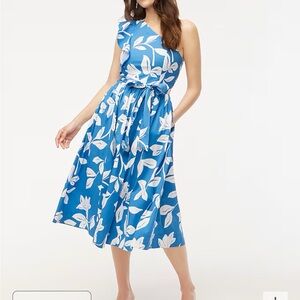 J Crew  Blue Floral Dress Size XS